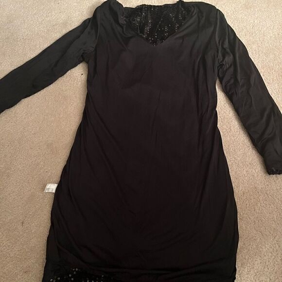 Black Sequins Plus Size Dress - Picture 5 of 6